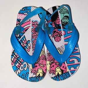 marvel flip flops size 6c infant